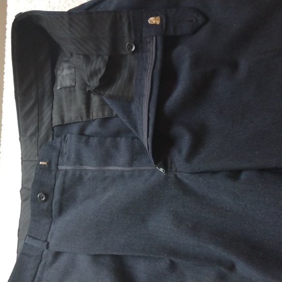 John Alexander Navy Blue Wool Dress Pants  36 - 31.5 - Picture 7 of 14